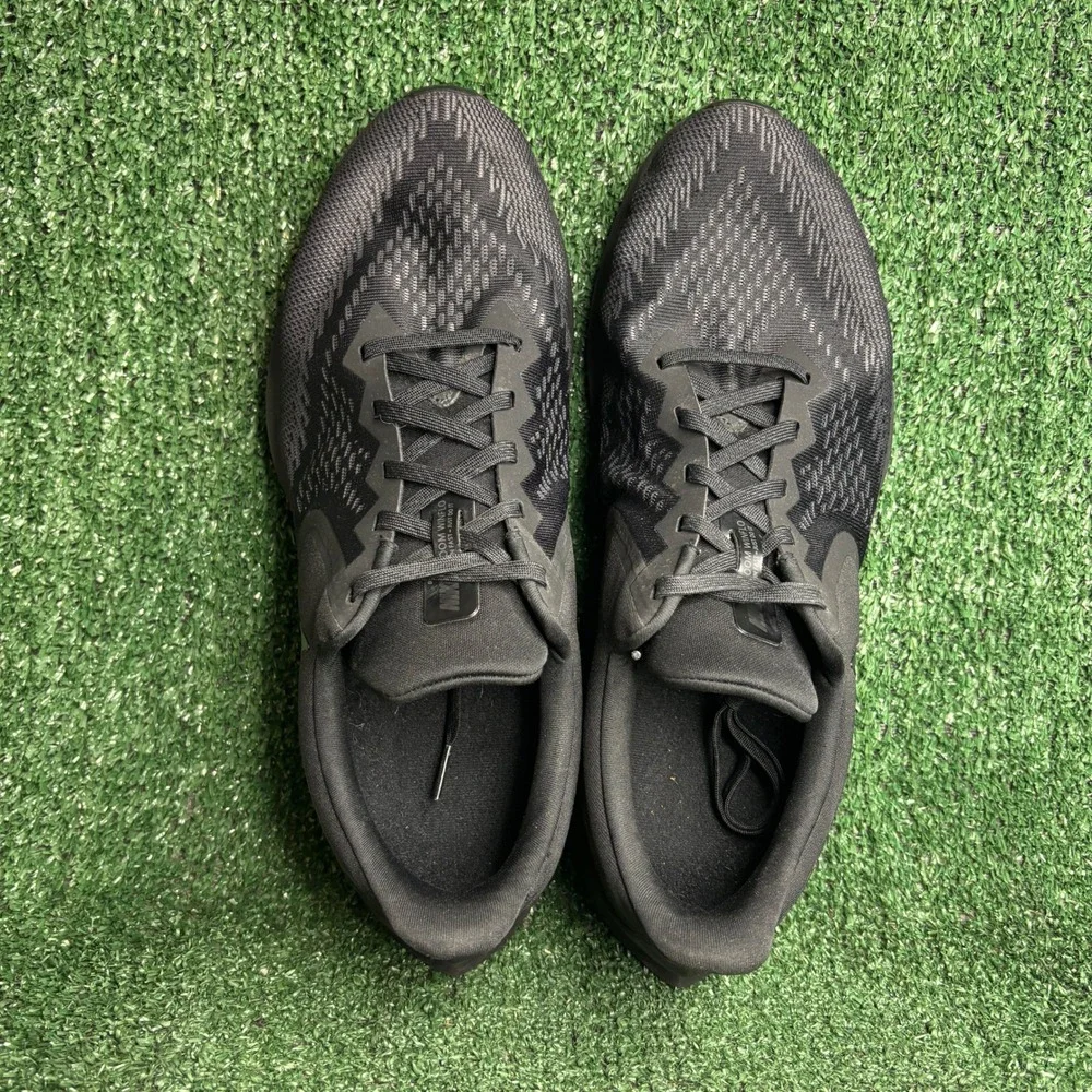 Nike Zoom Winflo 6 Triple Black Running Mesh Athletic Sneaker Black Mens Size 13